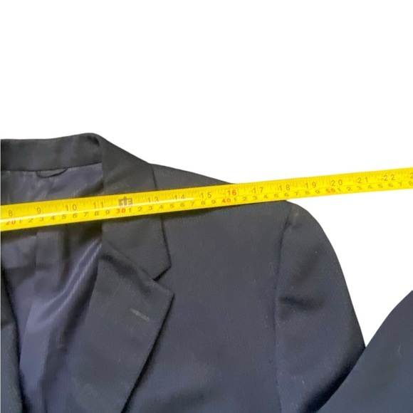 Vintage Yateslene Men’s Navy Blazer Jacket Size Tailored England Silk Finish - Picture 5 of 12